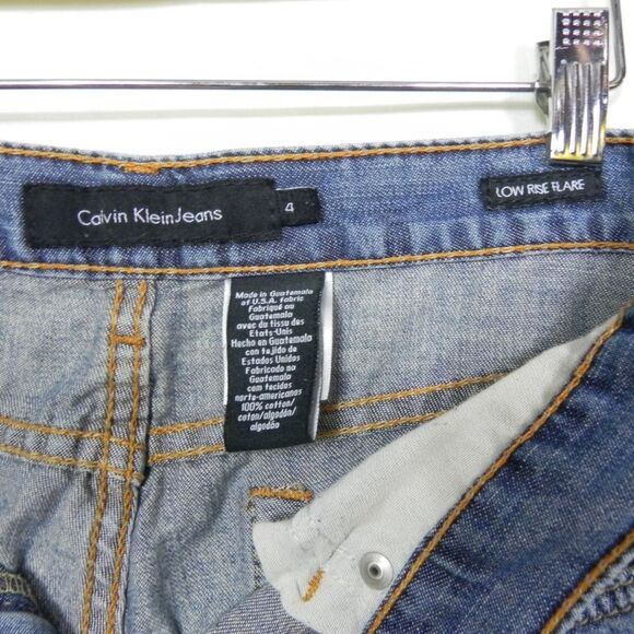 Calvin Klein Low Rise Flare Butterfly 2000s Y2K 4 - Picture 4 of 8